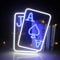 Jugando a las cartas Letreros de neón Letrero de neón LED para pared Letrero de neon fresco Decoración para habitación Dormitorio Bar Tienda Hotel Navidad Cumpleaños Fiesta navideña (Azul blanco)…