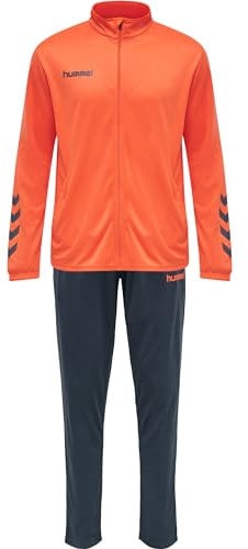 hummel Herren Hmlpromo Poly Tracksuit, NASTURTIUM/OMBRE BLUE, L EU