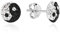 7 mm Yin Yang Balance Sparkle .925 Sterling Silber Ohrstecker, Sterling Silber, Zirkonia