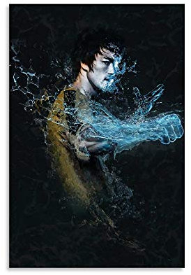 RTYUB Poster Kung Fu Star Bruce Lee (2) Poster, dekoratives Gemälde, Leinwand, Wandkunst, Wohnzimmer, Poster, Schlafzimmer, Gemälde, 60 x 90 cm