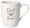 Villeroy & Boch - Statement, Becher mit Henkel, Don't talk to me!, 280ml, Premium Porzellan, weiß