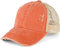 styleBREAKER Damen Baseball Cap im Washed Used Look mit Mesh Einsatz | Ponytail Cap für hohen Zopf | Verstellbare 6-Panel Schildkappe für Sommer und Freizeit, Farbe:Apricot
