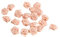 Creativery Satinrosen Mini 10mm x 20 Stück Satinröschen Aufnäher Deko Blumen Rosen zum Basteln Haarschmuck apricot
