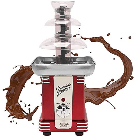 Retro Fontaine à Chocolat Rouge, Trois Étages, 70 Watts pour Les Fêtes d'anniversaire Et Les Mariages