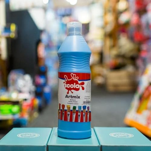 600ml Scola Artmix Flourescent Poster Paint - Electric Blue