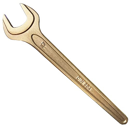 WEDO Non-sparking Single Open End Wrench, Spark-free Safety Spanner,Aluminum Bronze,DIN Standard, BAM & FM Certificate,8 * 95mm