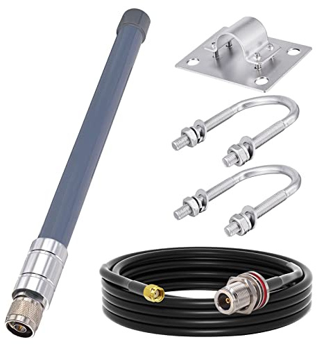 YILIANDUO 868MHz LoRa Antenna Outdoor 3dBi Fiberglass LoRaWAN Antenna | N-type Male FRP Antenna + SMA to N type Cable 3M for RAK Nebra Bobcat HNT Helium Hotspot Miner SyncroBit Lora Module Repeater