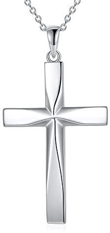 YAFEINI Kreuz Kette Damen Sterling Silber Kreuz Kette Silber 925 Kreuz Anhänger Geschenke für Frauen Schmuck
