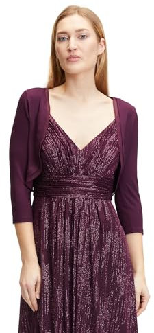 Vera Mont Damen Bolero-Jacke figurbetont 44, Shiny Aubergine