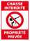 Panneau Chasse Interdite, Propriété Privée Alu 2 Mm - 210 X 300 Mm Signalisation Rectangulaire Prépercée Avec Kit De Fixation Fabrication Française