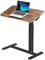JOYSEEKER Mobiler Stehpult, Höhenverstellbarer Rollbarer Laptop-Schreibtisch, 90° neigbarer Nachttisch, tragbarer Computertisch mit Rollen, faltbarer Laptopwagen für Home Office, Rustikales Braun