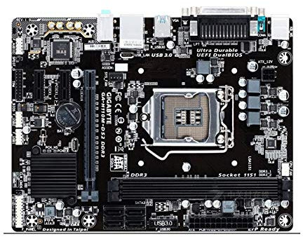 Placa Base De La Computadora Fit For GIGABYTE H110M-DS2 DDR3 Placa Base H110M-DS2 Slot LGA 1151 DDR3 USB3.0 SATA3 PCI-E3.0