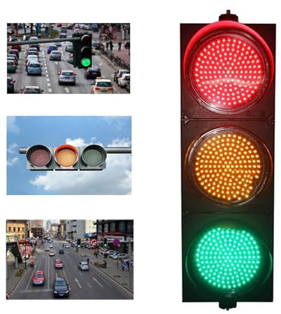 Segnaletica semaforo a LED, indicatore luminoso industriale, luce stop a 3 luci, per stazione di pedaggio, autolavaggio, centro commerciale, corsia di parcheggio, alloggiamento in plastica impermeabil