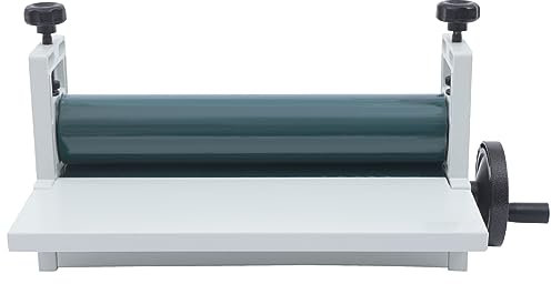 Plastifieuse à froid de 35,5 cm - Plastifieuse manuelle à rouleau - Plastifieuse à rouleaux - Plastifieuse à froid - Pour photos, publicité, peinture, couverture de livre