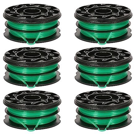 dcvbny 30FT 0.080 DF-080 Replacement Dual Line Spool for Black and Decker GH1100 GH1000 GH2000 Electric String Grass Trimmer Lawn Edger (6 Pack)
