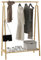 HOMCOM Portant pour vêtements en bambou, Porte-manteau en Bois avec étagère à chaussures dim. 110L x 42l x 152H cm