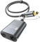 Warrky Digital Optical Splitter, 1 in 2 Out Optical Splitter 2ft [Aluminum Shell, Gold Plated] Toslink for LPCM 2.0, Dolby, DTS 5.1, Compatible with Soundbar, Headphones, TVs