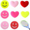 LILELIG 8 Stück Tennis Dämpfer Lustig,Herzförmiges Tennis-Vibrationsdämpfer,Smiley-Gesicht Tennis-Vibrationsdämpfer,Herzförmiges Silikon Tennissaitendämpfer,für Tennisschläger und Badmintonschläger