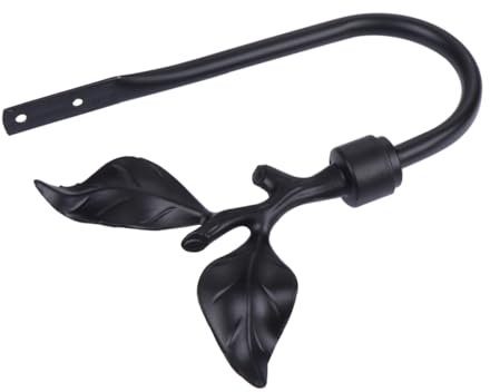 Cabilock Vorhang Wand Haken Blätter Gardinenhalter schwarzer Vorhang-Raffhalter Pole Clip Wandhaken für Vorhänge Vorhanghalter für Wandmontage Raffhalter für Vorhänge Vorhangschnallen Black