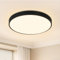 cupgow LED Deckenlampe Schwarz Schlafzimmerlampe - Deckenleuchte Rund Ø27cm Küchenlampe 17W Flurlampe 3000K Badlampe IP44 Wasserfest Modern Decke für Badezimmer Schlafzimmer Küche Flur Balkon Büro
