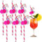 XIEXIESHER pailles enfants 3D, 50 pcs licorne Paill Reutilisables, Pailles Biodégradables Pour Bboissons froides, jus, Cocktails, Plage, Piscine, Fête D'Anniversaire D'Enfants (Couleur Aléatoire)