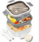 LunchPal Salad Lunch Box with Cutlery & Dressing Pot | Bento Box | 1200ml Leakproof Lunch Box with Compartments | Salad Containers for Lunch | Dishwasher & Microwave Safe (Grey)
