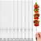 Brochetas de acero inoxidable para barbacoa, 39 cm de largo, para pinchos de carne y verduras con estabilidad