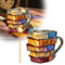 Bemalte Buchtasse- Lustige Tassen- Buch Tasse-Painted Book Mug- Coffee Cup-Schreibtisch Oder Bücherregal Einzigartige Dekoration- Büchertasse Kaffeetassen