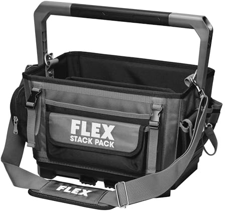 FLEX Werkzeugtasche STACK PACK TKL SP TT – 44 Fächer (Abmessungen 398 × 390 × 410 mm, Material Polyester) 533243