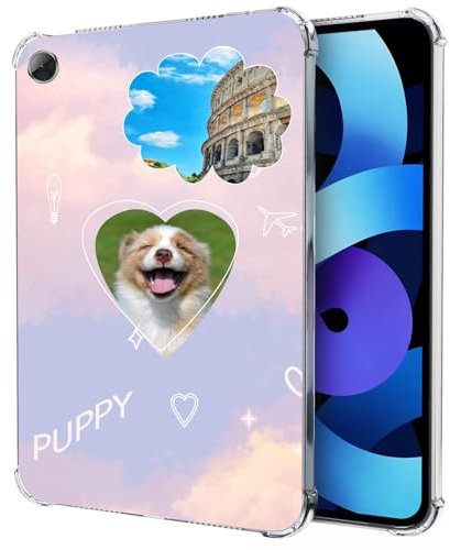 FortiCase Funda Personalizada para Lenovo Tab M10 FHD REL,Transparente Delgado Silicona Caso,con Foto Imagen Texto Disena Caso,para Lenovo Tab M10 FHD REL Personalizada Carcasa -TU3