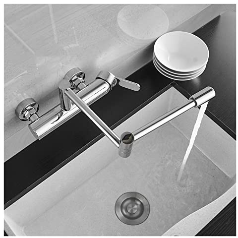 Robinets de cuisine pliants en laiton noir 360 rotation murale salle de bain robinet caché pliable grue évier mitigeur