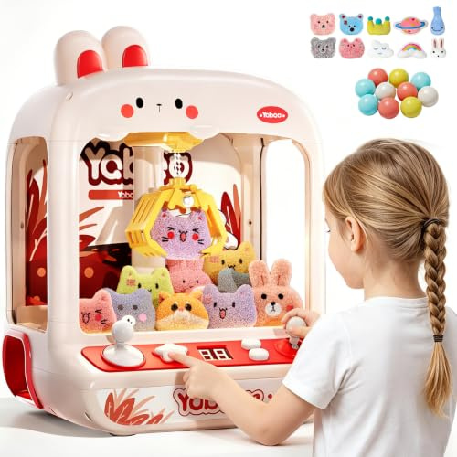 Rabbit Claw Machine for Kids,Kid Claw Machine Girls Toys Age 4 5 6 7 8 | Mini Claw Machines with Sound Lights,Brithday Gifts for 3 4 5 6 7 8 Year Old Girl Boy