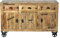 SIT-Möbel Rustic 1903-04 Sideboard mit 3 Türen, 3 Schubladen, aus Mangoholz, Antik, braun, Wortprints, 145 x 45 x 91 cm
