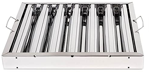 6x Canopy Grease Baffle Filter Stainless Steel Kitchen Extraction Hood 445x445mm