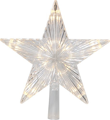 Star Baumspitze Topsy, 10 Warmwhite LED, Plastik, Silber, 2.2 x 2.4 x 0.5 cm, 089-95