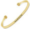 SIMPLE PLEDGE | Namaste Armreif | Armband Damen mit Gravur in Silber, Gold, Roségold | Perfekt als Schmuck Geschenk | Schwarze Gravur