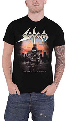 Sodom T Shirt Persecution Mania Album Cover Band Logo Nue offiziell Herren L