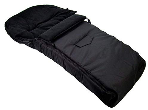 BAMBINIWELT Winterfußsack (108cm) für Jogger Buggy Schlitten FLEECE UNI (Schwarz)