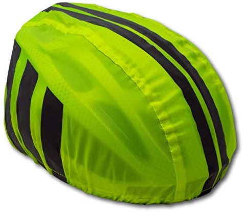 Minder High Visibility Yellow Hi-Vis Reflective Waterproof Bike Bicycle Helmet Cover (Yellow, 1 Pack)