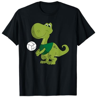 T Rex Dinosaurier spielt Volleyball Süßes Dino Ball Design T-Shirt