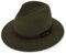 fiebig Clark Traveller Wollfilzhut | Crushable & Waterproof Hut (59-L, Grün)