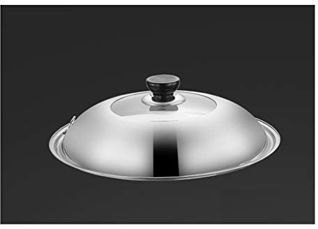 Pot Lids Stainless Steel Household Wok Lid Glass Tempered Universal Steamer High Lid Wok Large 32 Lid 30cm (Size : 36cm)