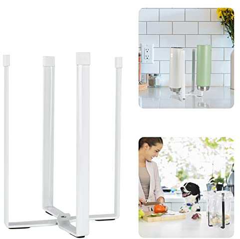 Kitchen Stand Holder, Plastic Bag Drying Rack, Multifunctional Countertop Cups Bottles Drying Rack for Plastic Bags, Bottles and Cups, Shelf Trash Bag (White)