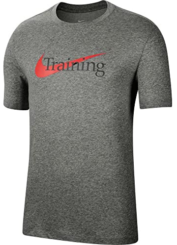 Nike Herren Dri-FIT T-Shirt, Dark Grey Heather, XL