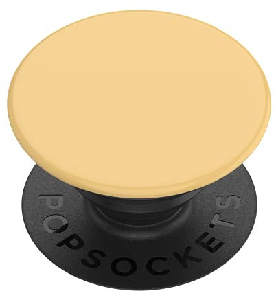 PopSockets 804599 PopGrip - Ausziehbarer Sockel und Griff mit einem Austauschbarem Top für Smartphones und Tablets - Light Yellow