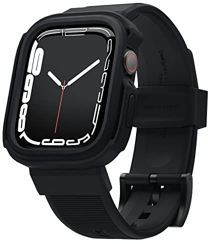 elago Funda Armor con Correa Compatible con Apple Watch 8 SE2 7 SE 6 5 4, Compatible con iWatch 45mm 44mm 41mm 40mm, Case Protectora Militar con Banda Deportiva, Protección Completa (44mm/45mm)