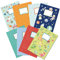 Papierdrachen 8 hochwertige Heftumschläge aus Papier für Kinder | DIN A4 | Motiv Weltall & Dinos - Heftschoner - Heftumschlag 250g/m² - Set Nummer 3