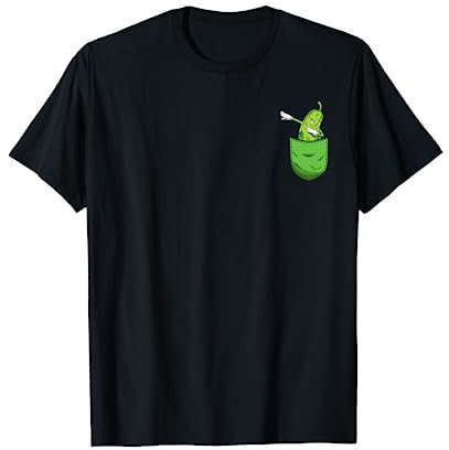 Gürkchen Essiggurke Gemüse Süße Brusttasche Dabbing Gurke T-Shirt