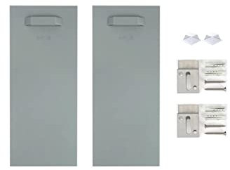 Selbstklebendes Befestigungsset Bilderhalter Spiegelhalter Dibond-Aufhänger Haftbleche (2x Halter | Z-Haken | Silikonpuffer, 300x100mm)