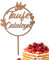 Birdart Box Taufe, Kommunion, Konfirmation Tortenstecker mit Namen – personalisierter Tortenstecker aus umweltfreundlichem Holz, stabiler Cake Topper 15cm Durchmesser (Variante 1, Kupfer)